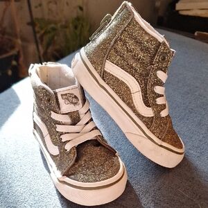 Vans Kids Glittery High-Top Sneakers